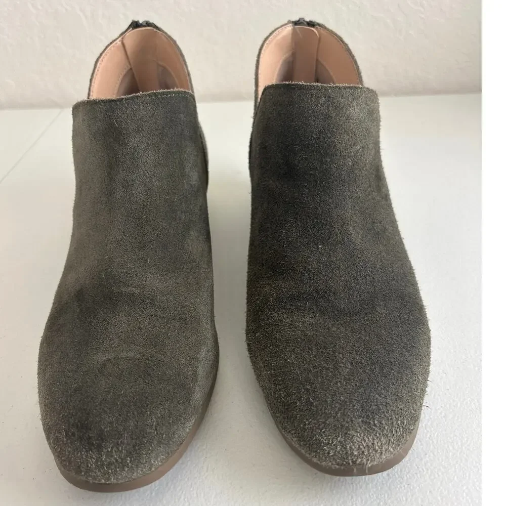 Kenneth Cole Reaction Oliver Green Suede Ankle Boots Size 8.5